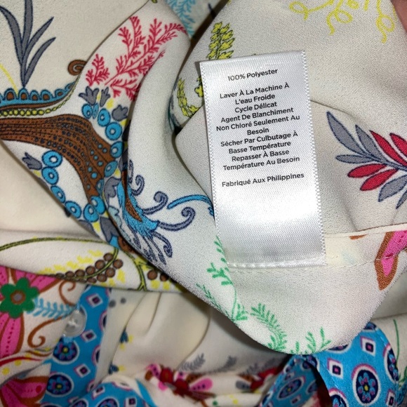 Talbots Floral Long Sleeve Blouse Large petite - Picture 9 of 12